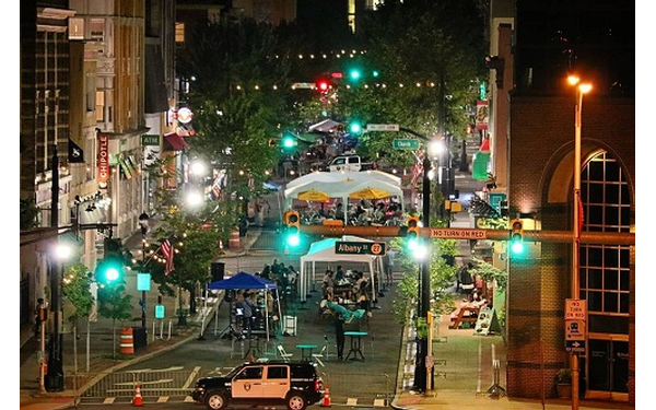 Expanded Outdoor Dining on George St., New Brunswick